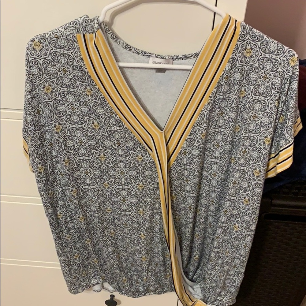 Avenue ruffled silk top